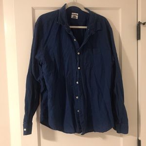 Old Navy blue button up flannel art teacher looks! Size XXL TTG unisex